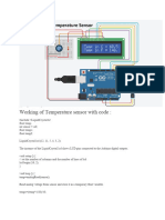 Working of Temperature Sensor With Code