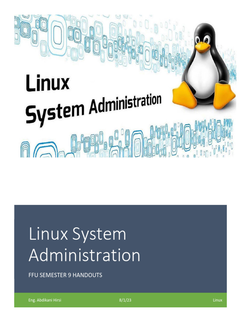 Linux System Administration Pdf