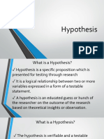 Hypothesis DISCUSSION