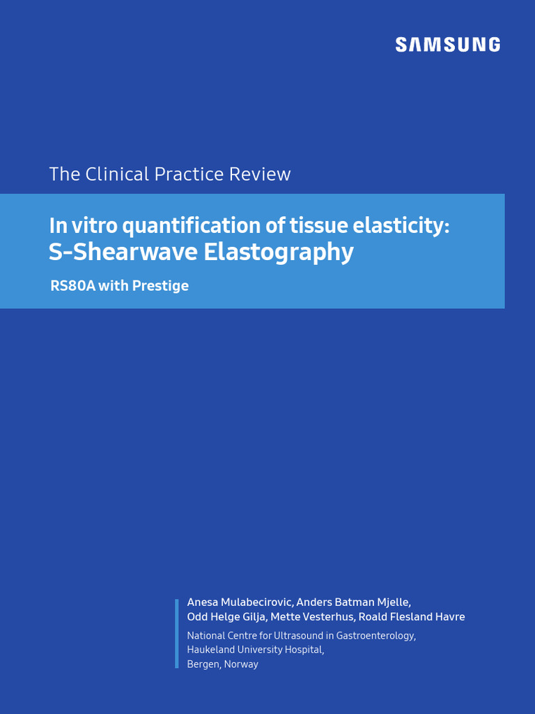 White Paper S-Shearwave Liver 2 RS80A 2017 | PDF | Young's Modulus ...