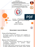 Department of Mechanical Engineering: SJB Institute of Technology