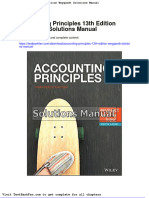 Accounting Principles 13th Edition Weygandt Solutions Manual