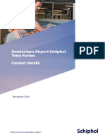 Amsterdam Airport Schiphol Contact Details Third Parties November 2020