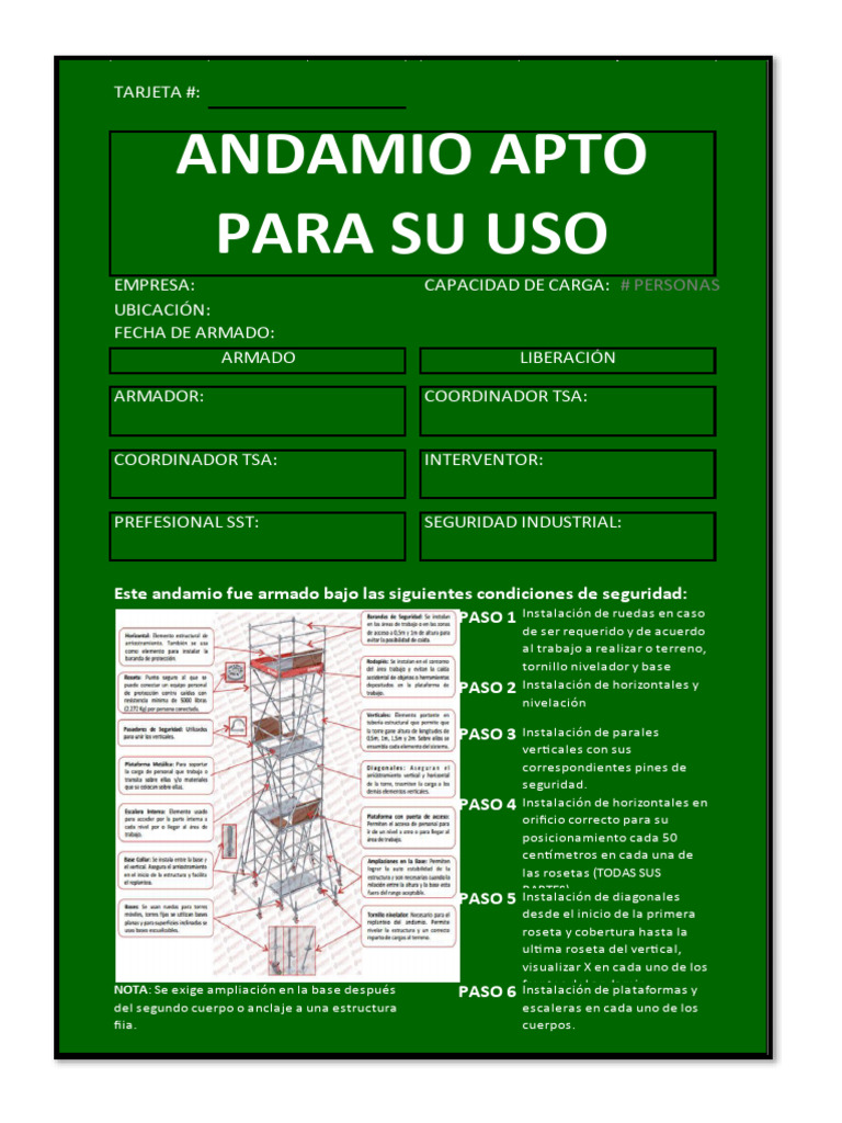 Tarjeta Andamio Pdf