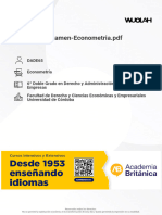 Preguntas Examen Econometría