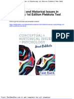 Conceptual and Historical Issues in Psychology 1st Edition Piekkola Test Bank