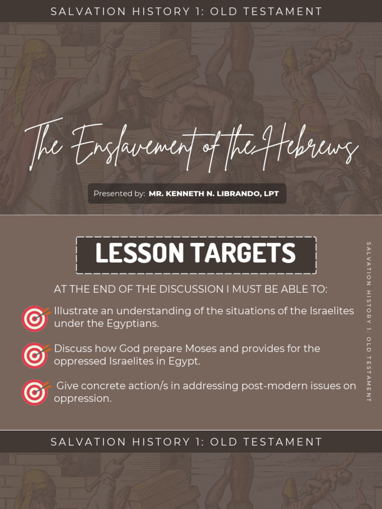 The Enslavement of The Hebrews | PDF | Book Of Exodus | The Exodus