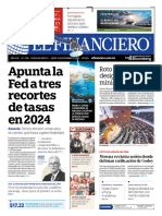 Apunta La Fed A Tres Recortes de Tasas en 2024