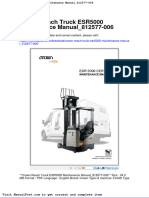 Crown Reach Truck Esr5000 Maintenance Manual 812577 006