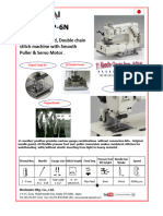 DFB1411P-6N: 6 Needle, Flat Bed, Double Chain Stitch Machine With Smooth Puller & Servo Motor