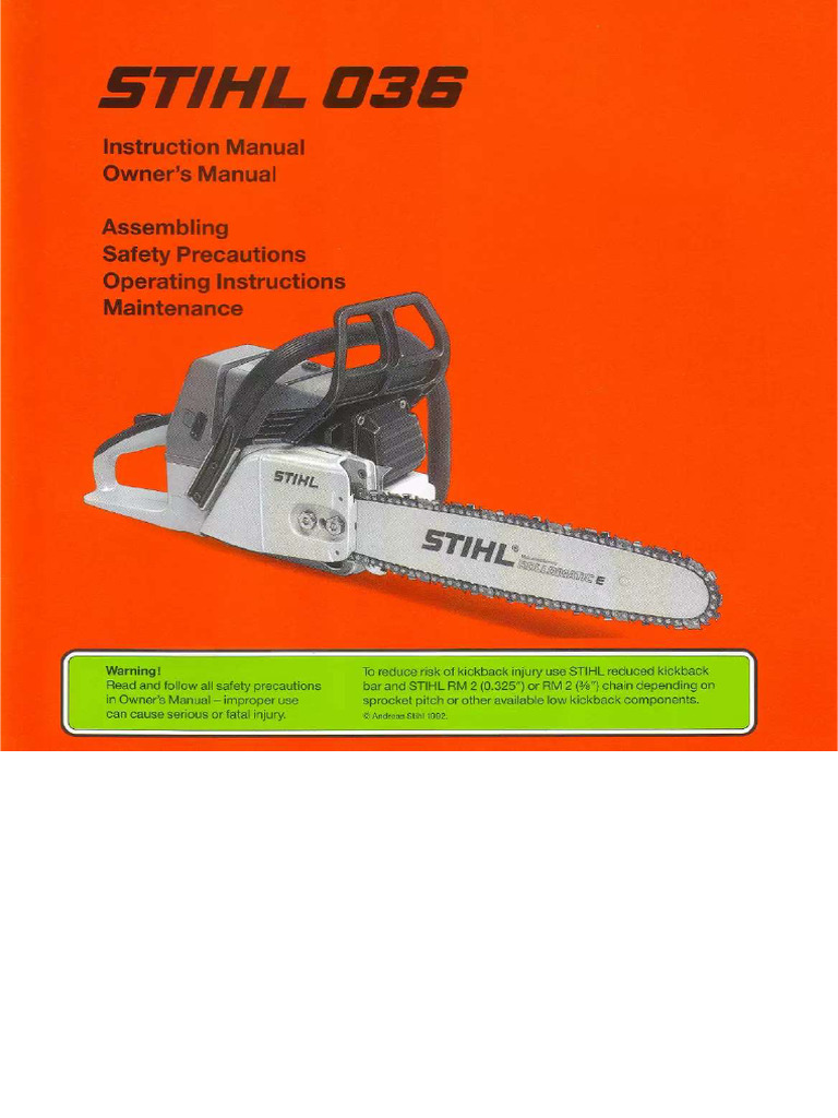Manual Stihl 036 | PDF