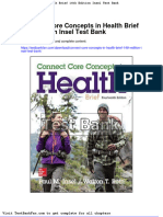 Connect Core Concepts in Health Brief 14th Edition Insel Test Bank