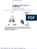 Clark Forklift SM 619 Gcs 12 17s g127 Service Manual