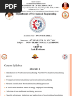 Department of Mechanical Engineering: SJB Institute of Technology