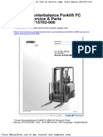 Crown Counterbalance Forklift FC 4500 Ac Service Parts Manual Pf15703 006