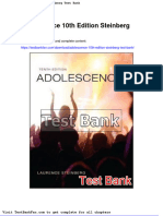 Adolescence 10th Edition Steinberg Test Bank