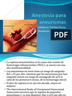 Anestesia para Aneurism As