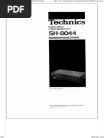 TECHNICS SH-8044 - Owner's Manual Immediate Download