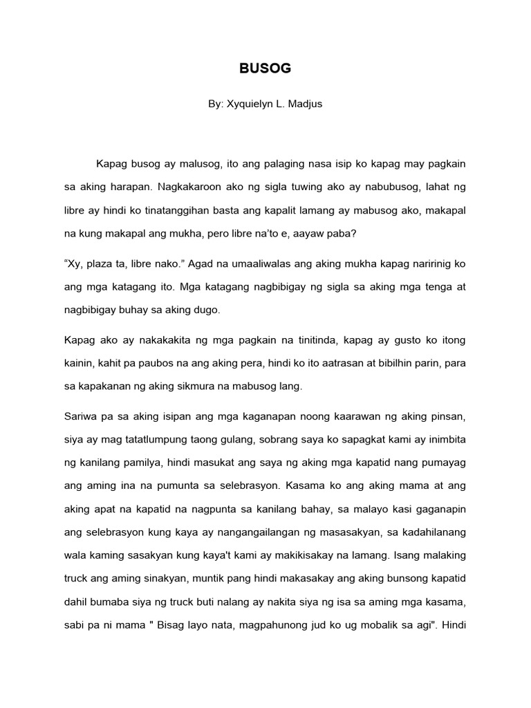 BUSOG Xy | PDF