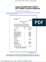 Daewoo Doosan Forklift d20 2 d25 2 d20s 2 d25s 2 d30s 2 Service Manual