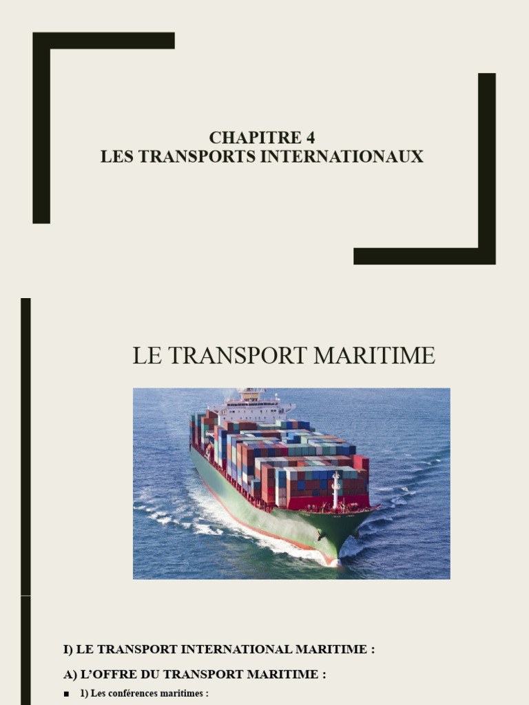 Transport maritime international et tarification | PDF | Transport ...
