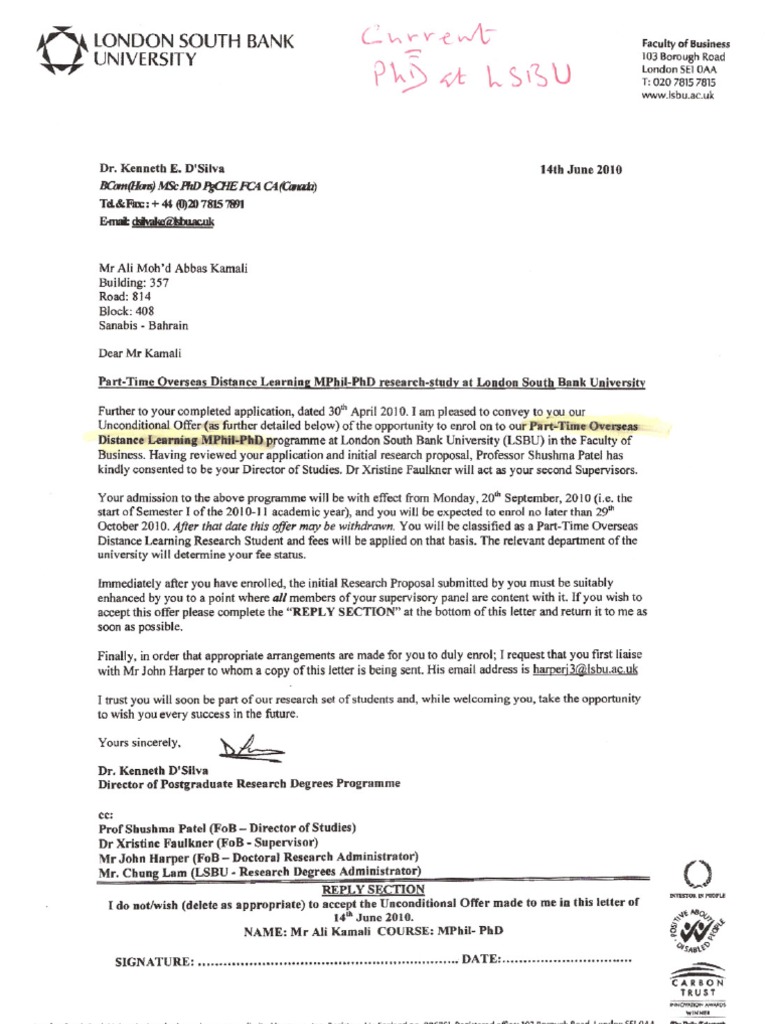 Lsbu phd scholarship picture