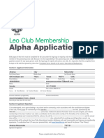 Leo Alpha (12-18yrs) Application