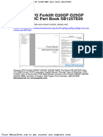 Doosan LPG Forklift g20gp g25gp g30gp MMC Part Book Sb1257e00