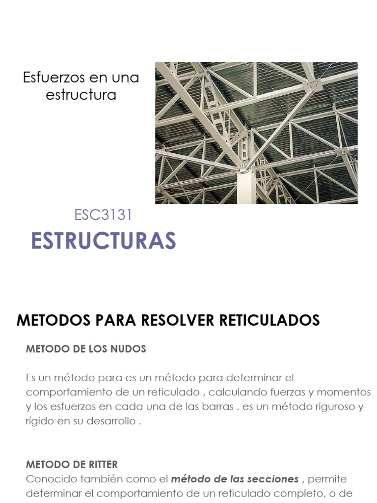 Apunte 05 ESC3131 Método de de Ritter o de las secciones.pptx | PDF