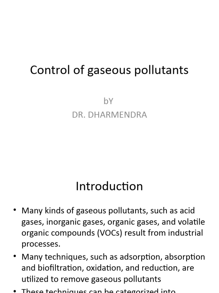 Control of Gaseous Pollutants | PDF | Adsorption | Zeolite