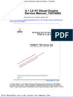 Deutz TCD 6 1 l6 4v Diesel Engine Workshop Service Manual 72618982