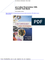 Contemporary Labor Economics 10th Edition Mcconnell Test Bank