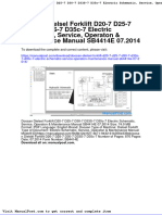 Doosan Dielsel Forklift d20 7 d25 7 d30 7 d33s 7 d35c 7 Electric Schematic Service Operaton Maintenance Manual Sb4414e 07 2014