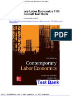 Contemporary Labor Economics 11th Edition Mcconnell Test Bank