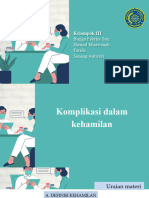 Komplikasi Kehamilan (Komplikasi Medis Dan HDK)