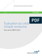 Evaluation Crédit Impôt Recherche CIR