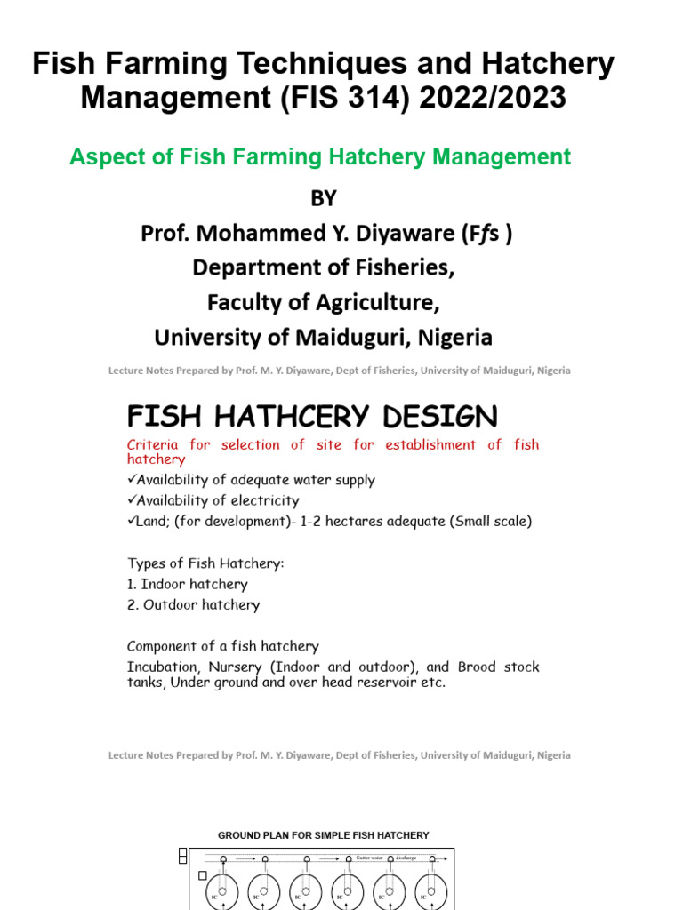 Fish Farming Techniques and Hatchery Management PDF Fungus Spawn