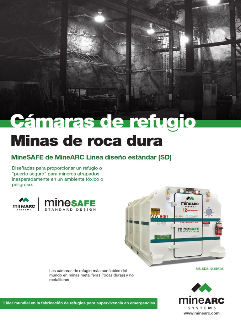 Refugios Mineros Minearc para Roca Dura | PDF | Dióxido de carbono ...