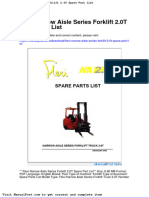 Flexi Narrow Aisle Series Forklift 2 0t Spare Part List