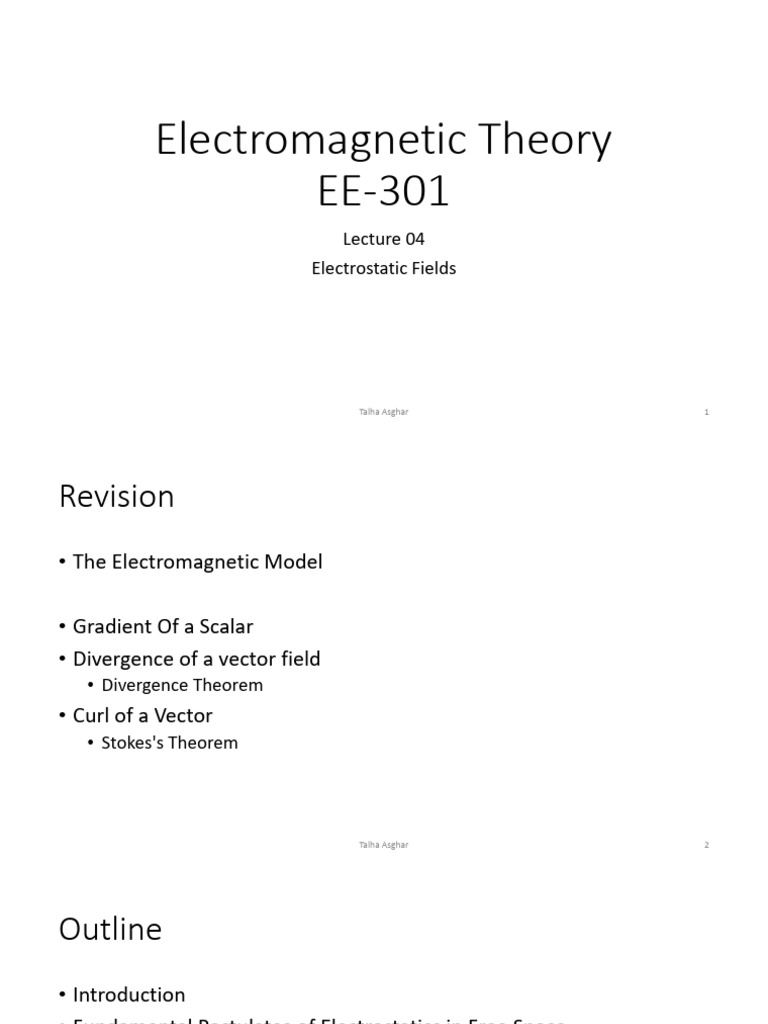 Understanding Conservative Electrostatic Fields | PDF | Electric Field ...