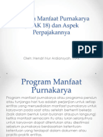 Program Manfaat Purnakarya (PSAK 18) Dan Aspek Perpajakannya