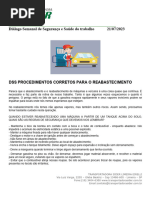 DDS Procedimentos Corretos para o Abastecimento
