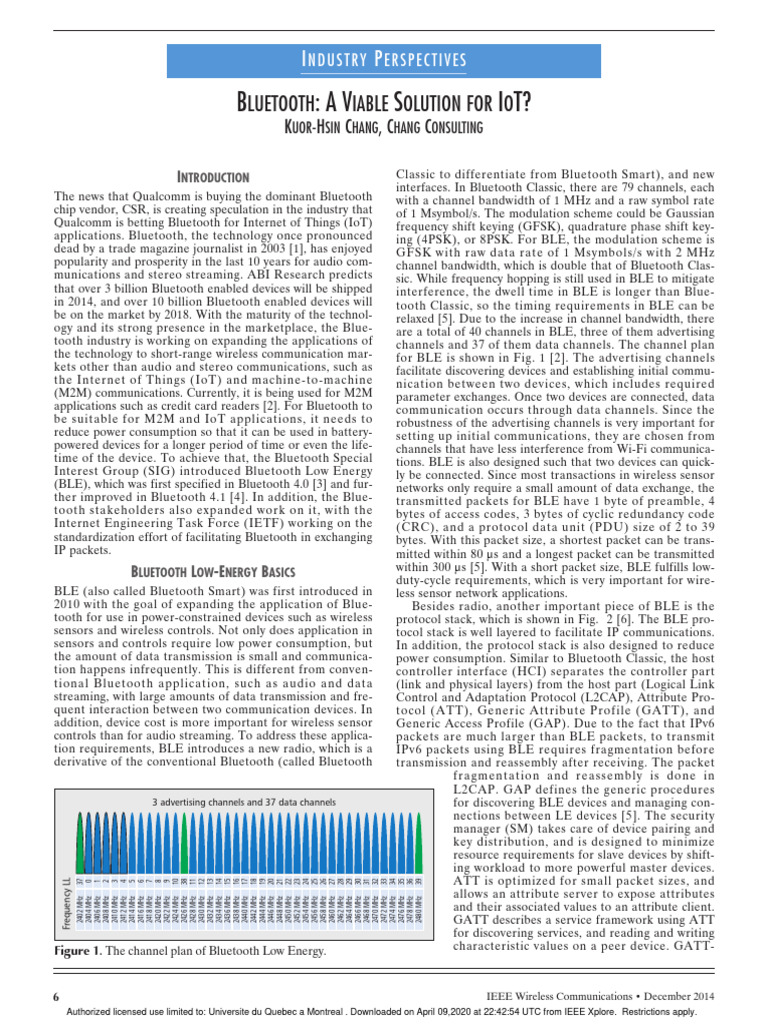 BLUETOOTH | PDF | Bluetooth | Computer Network