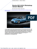 Ferrari California 2012 2014 Workshop Manual Owners Manual