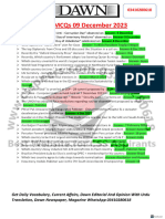 Dec 09 Current Affair MCQs