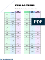 Irregular Verbs-Complete The Chart 6,7,8.razred