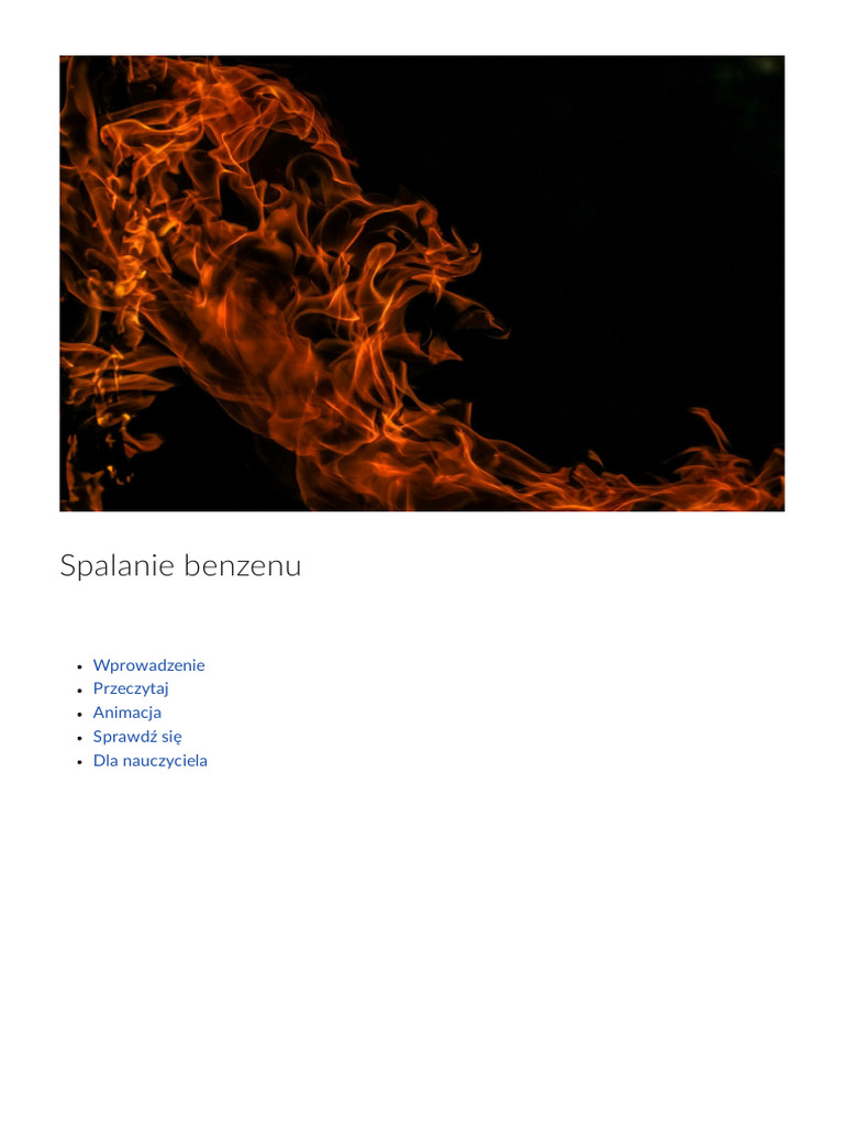 Spalanie Benzenu | PDF