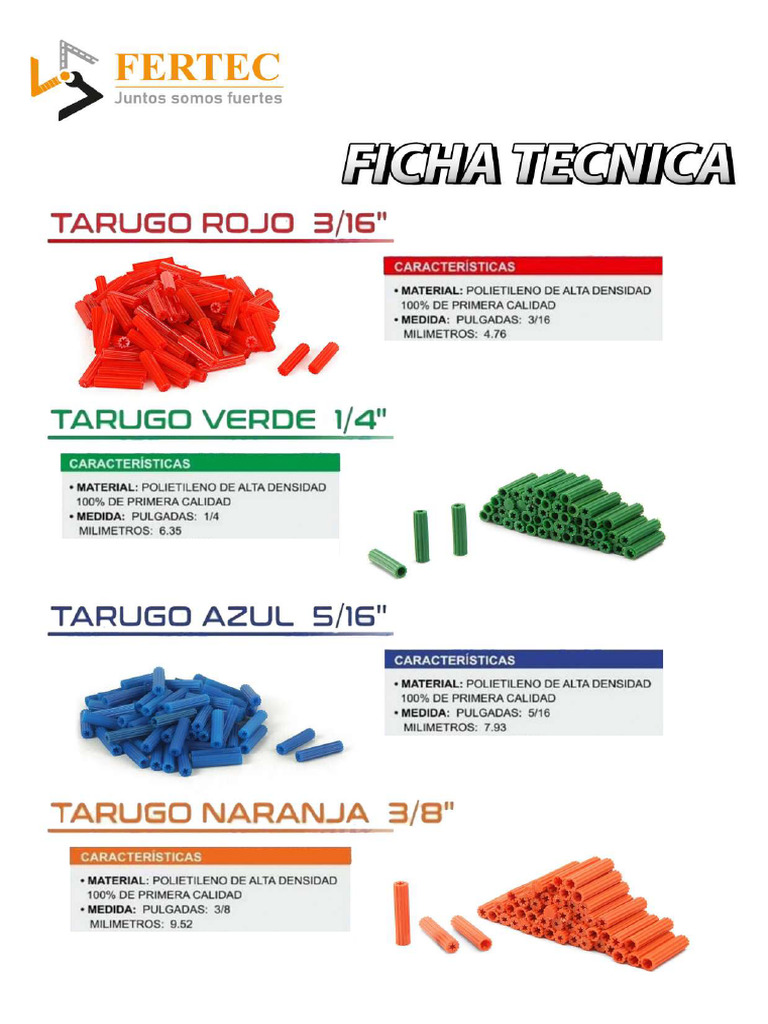 Tarugos PVC Fertec | PDF