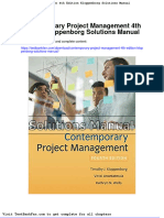 Contemporary Project Management 4th Edition Kloppenborg Solutions Manual