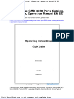 Grove Crane GMK 3050 Parts Catalog Schematics Operation Manual en de